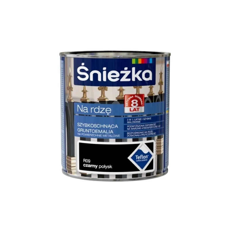 Śnieżka na rdzę 0,65L czarna połysk BAWPOL10.7