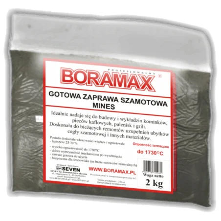 Gotowa zaprawa szamotowa 2 kg BORAMAX  X7-SZAMOT2,0