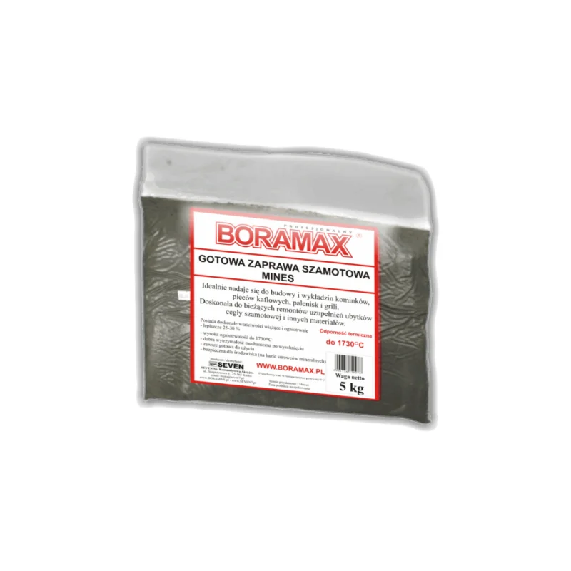 Gotowa zaprawa szamotowa 5 kg BORAMAX  X7-SZAMOT5,0