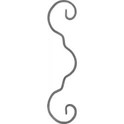 Element skrętny z płask. 12x6mm 70x290mm ART10080