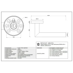 Klamko-klamka LIVIA stal nierdzewna SEMKLA01.4 bez rozety dolnej
