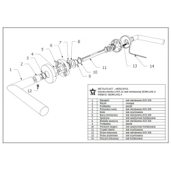 Klamko-klamka LIVIA stal nierdzewna SEMKLA01.4 bez rozety dolnej