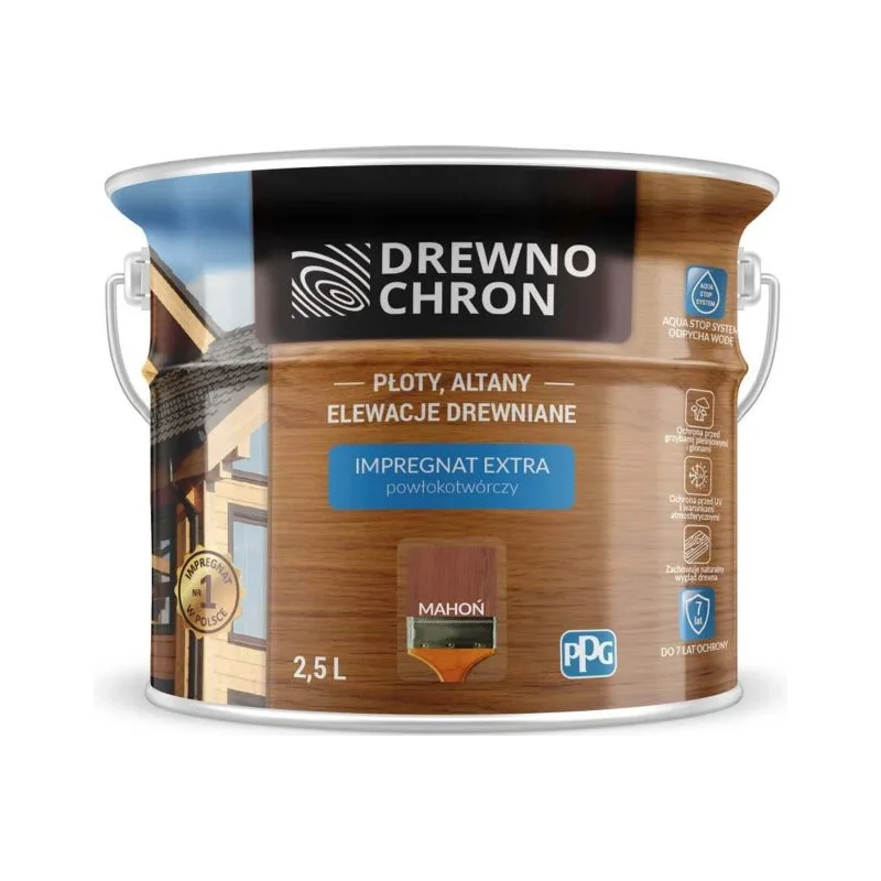 Impregnat DREWNO CHRON mahoń 2,5L. BAWDRE10.26