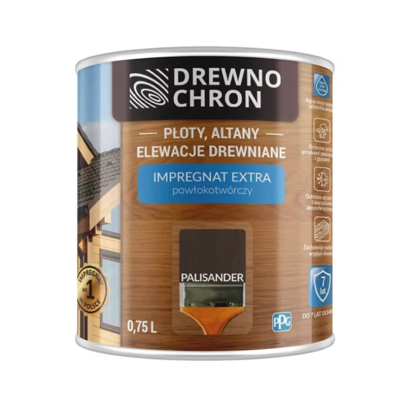 Impregnat extra powłokotwórczy DREWNO CHRON palisander 0,75L. BAWDRE10.09