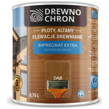 Impregnat extra powłokotwórczy DREWNO CHRON dąb 0,75L. BAWDRE10.57