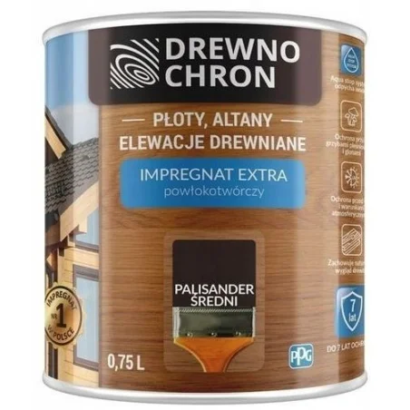 Impregnat extra powłokotwórczy DREWNO CHRON palisander średni 0,75L. BAWDRE10.10