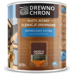 Impregnat extra powłokotwórczy  DREWNO CHRON orzech ciemny 0,75L. BAWDRE10.18