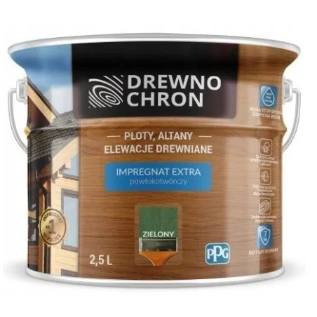 Impregnat extra powłokotwórczy DREWNO CHRON zielony 2,5L. BAWDRE10.9