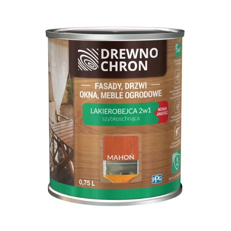 Lakierobejca DREWNO CHRON mahoń 0,8l BAWLAK10.14