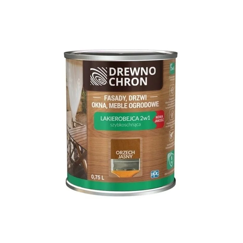 Lakierobejca DREWNO CHRON orzech ciemny 0,8l BAWLAK10.21