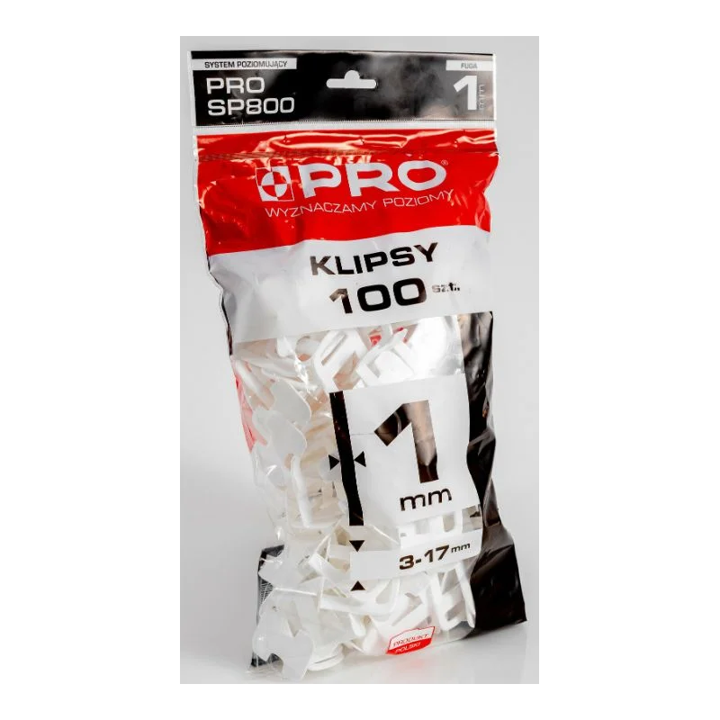 System poziomujący SP800 klipsy 1mm worek 100 szt. PROSYS01.15