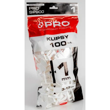 System poziomujący SP800 klipsy 1mm worek 100 szt. PROSYS01.15
