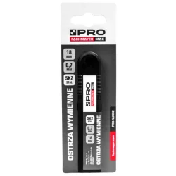 Ostrza wymienne SK2 18mm grubość 0,7mm czarne  zestaw 10szt. PROOST01.2