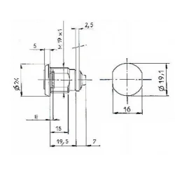 Kasten-Schloss -RO25300-  ZAM157.26