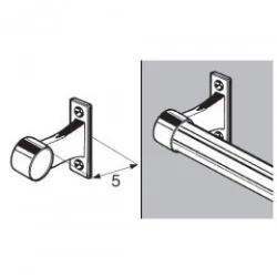 Uchwyt dystansowy końcowy - Ø 25 chrom SZ999CH