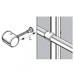 Uchwyt przelotowy - Ø 25/50 chrom SZC988BCHR