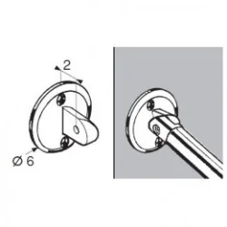 Uchwyt do ściany - chrom SZAC9770CHR