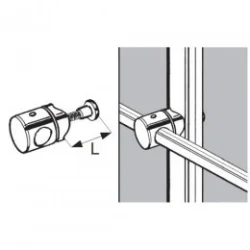 Uchwyt przelotowy - Ø 16/50 chrom SZAC980BCR