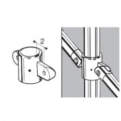 Uchwyt dwustronny - Ø 32 chrom SZAC975ACHR
