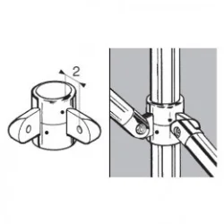 Uchwyt kątowy dwustronny - Ø 32 SZAC976ACHR