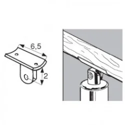 Uchwyt do poręczy rurowych - Ø 32 chrom SZ981ACR
