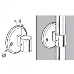 Uchwyt boczny przelotowy - Ø 32 chrom SZAC990ACHR