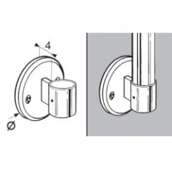 Uchwyt boczny końcowy - Ø 32 chrom SZ991A