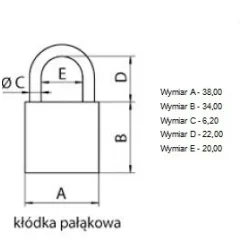 Kłódka B-Harko żeliwna "40" KD-HR-003