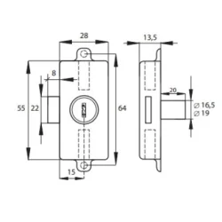 Zamek baskwilowy KAP4989