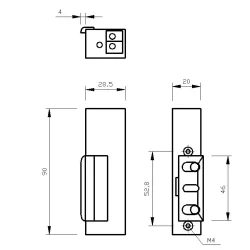Zaczep R3 z blokadą ZAC55.04