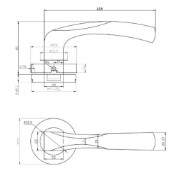 Gałko - klamka HUGO SEMKLA01.3