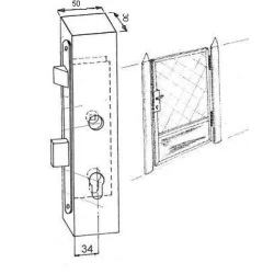 Kaseta z zamkiem ZW1 GAP30x50 KAS187.10