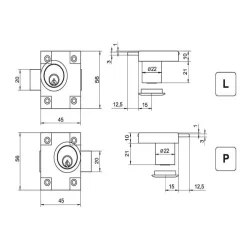 Zamek meblowy bębenkowy ZMB2 ZW-LE-004