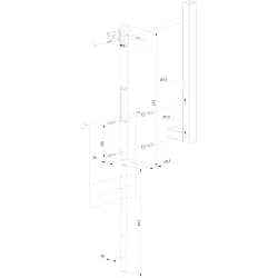 Rygiel bramowy dolny, zamykany KEYDROP WADRYG01.1