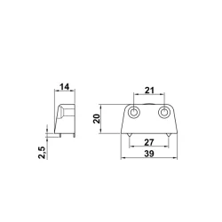 Łącznik meblowy  LAC206.5