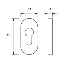 Rozeta owalna stal nierdzewna SEMROZ01.3
