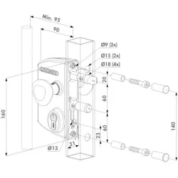 Zamek elektryczny LAKQ U4  WADZAM01.32