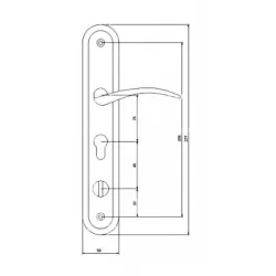 Klamka z szyldem SELLKLFRL  