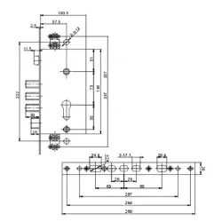 Zamek do drzwi chińskich SELLZW1P