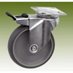 Kółko skrętne fi 75 z płytką z hamulcem RR3014-75