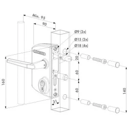 Zamek przemysłowy LAKQ30U2 WADZAM01.37