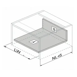 Modern Box komplet szuflady niskiej L450 YPBDKPL450A