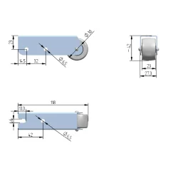 Rolka prowadząca Φ38 ROL205.12