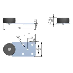 Rolka pionowa Φ43 ROL205.10