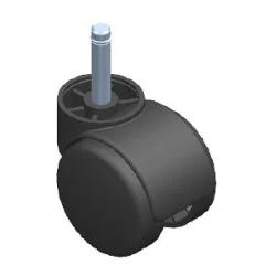 Kółko Fi 50 b/hamulca z tworzywa, z bolcem  FI 10 ze sprężyną  KOL79.5