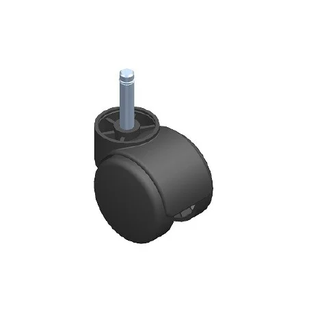 Kółko Fi 50 b/hamulca z tworzywa, z bolcem  FI 10 ze sprężyną  KOL79.5