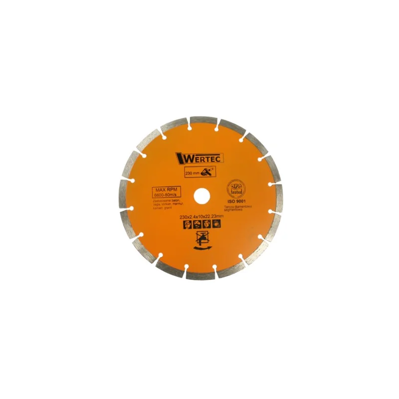 Tarcza diamentowa segmentowa 230mm WTDS230 EN-TARSEGM230