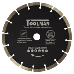 Tarcza diamentowa segmentowa 230mm TOOLMAN  EN-TARSETO230