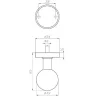 Gałka kula nierdzewna, stal nierdz.,rozeta okrągła SEMGAL01.6
