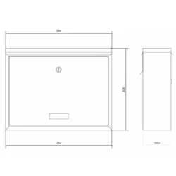Skrzynka pocztowa montowana w ogrodzeniu SKR118.14